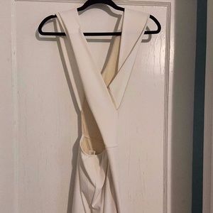 White Backless Jumpsuit